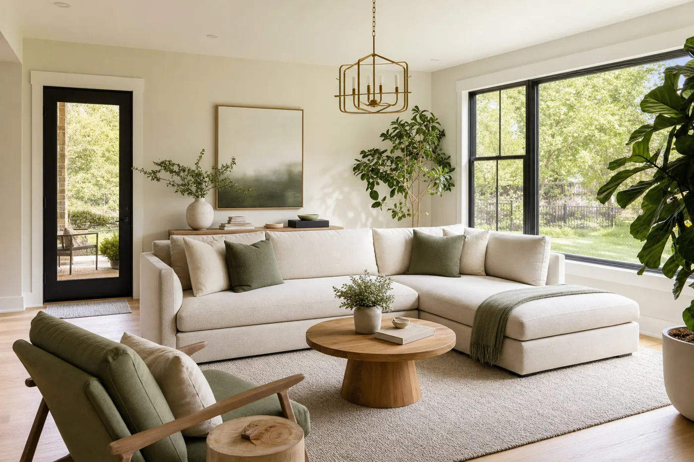 Fresh living room cleaned by PNW Elite Clean serving the Portland Metro area