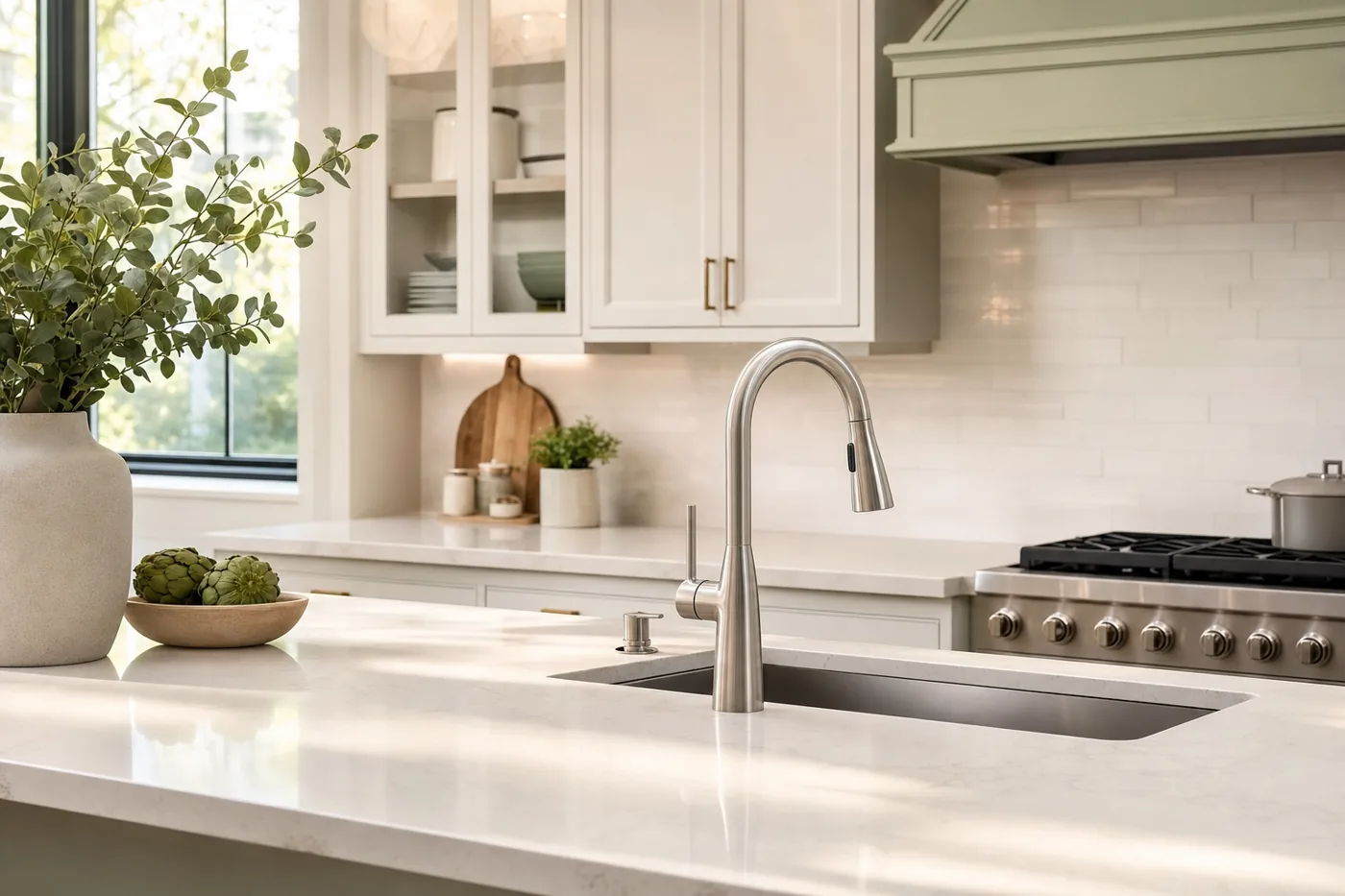 Clean modern kitchen after residential cleaning service in Portland Metro
